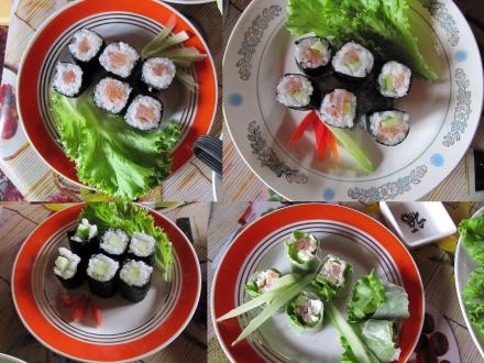 в прошлом году делала, маме с папой ужин) тогда рис подкачал :( | Фото- | суши, роллы, сашими