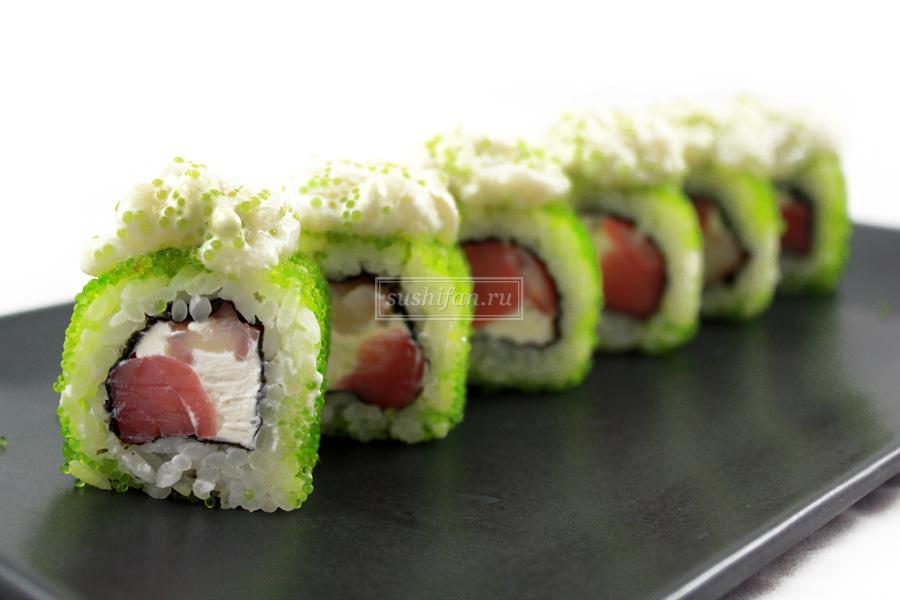 Ролл "Зеленая лава" | рецепт | sushifan.ru