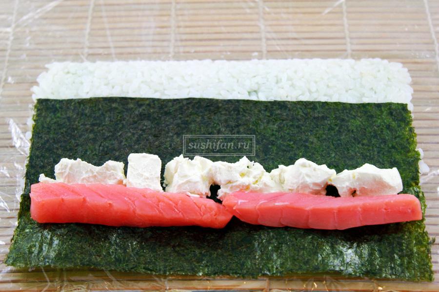 Ролл "Зеленая лава" | рецепт | sushifan.ru