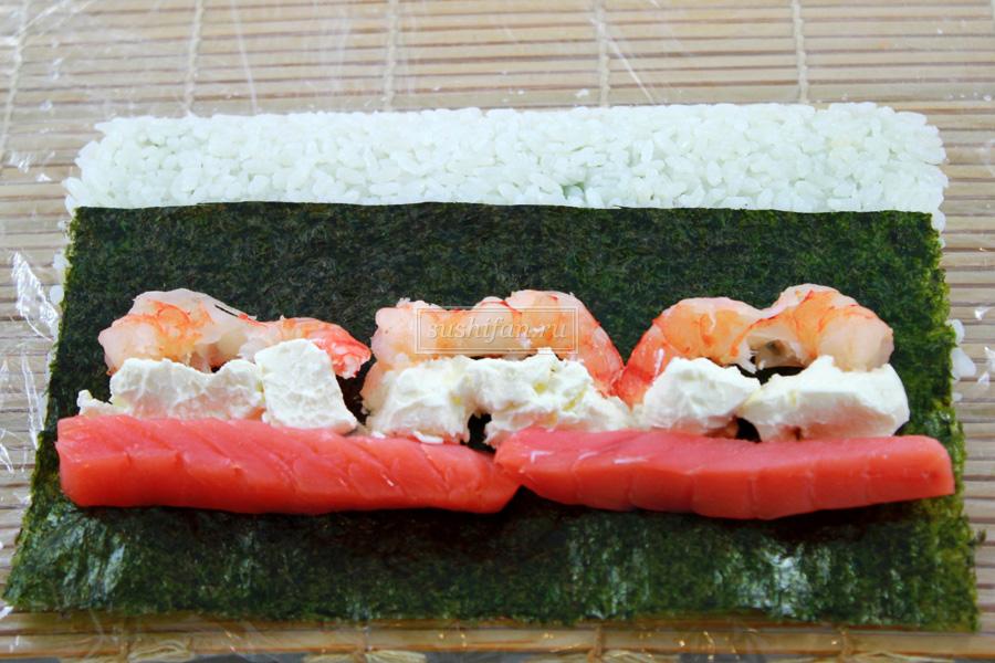 Ролл "Зеленая лава" | рецепт | sushifan.ru