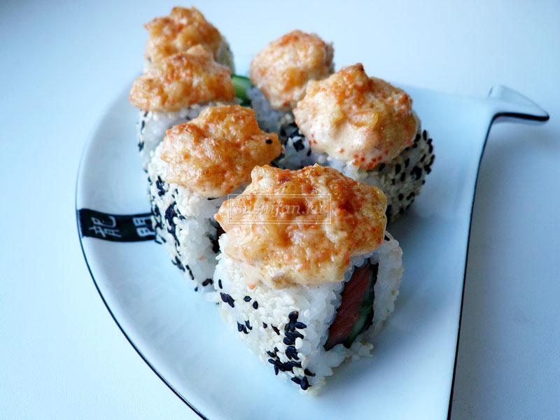 Горячие роллы рисом наружу | рецепт | sushifan.ru