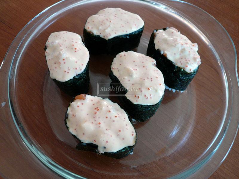 Запеченные спайси суши | рецепт | sushifan.ru