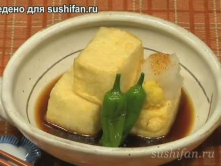 Горячий тофу в соусе | суши, роллы, сашими
