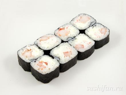 Ролл с креветками, крабовыми палочками и сыром | суши, роллы, сашими