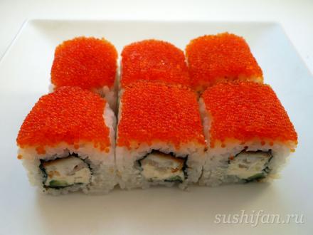 Огненный ролл с угрем | суши, роллы, сашими