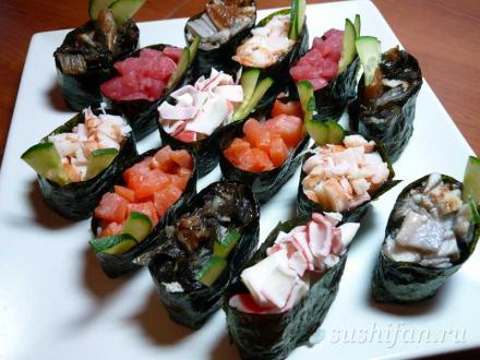 Ассорти гунканы - вкуснота! | суши, роллы, сашими
