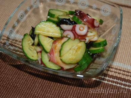 Салат из осьминога (тако сарада) | суши, роллы, сашими
