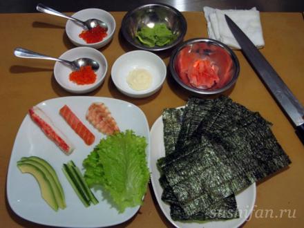 Ингредиенты | суши, роллы, сашими