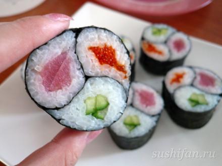 Тройной инь-янь | суши, роллы, сашими