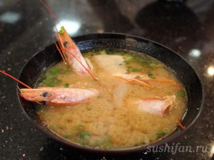 Эби-дзиру, суп с креветками | суши, роллы, сашими