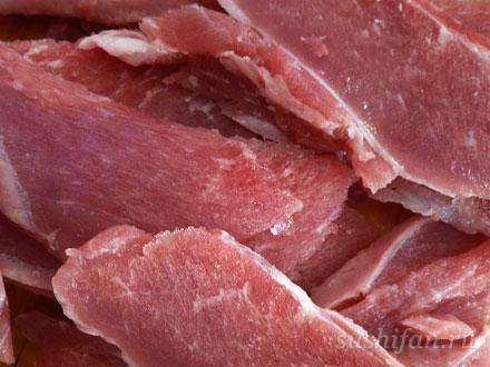 Мясо (свинина) | суши, роллы, сашими