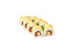 Президент рол: Рол с копченой форелью, японским омлетом и зеленым луком. Укрыт сливочным сыром. | суши, роллы, сашими